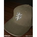 Khaki Conflict Lion Metal Buckle Wallet