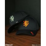 Flexfit Kšiltovka s lvíčkem 5panel - Černá/béžová L/XL