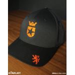 Flexfit Kšiltovka s Conflict logem 5panel - Černá/oranžová S/M