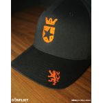 Flexfit Kšiltovka s Conflict logem 5panel - Černá/oranžová S/M