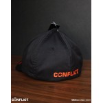 Flexfit Cap with Conflict logo 5panel - Black/Orange L/XL